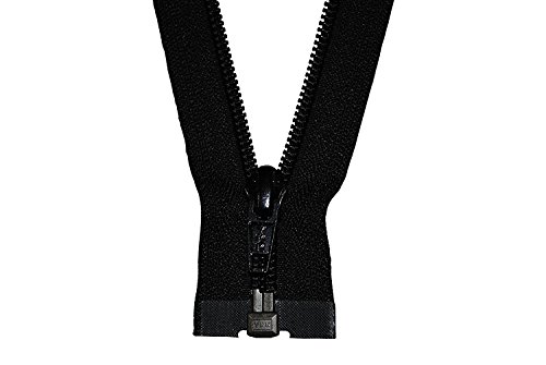 YKK Reißverschluss 1 Wege teilbar schwarz 830 cm Kunststoff Spirale von YKK