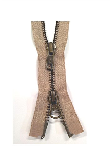 YKK Reißverschluss Metall antikgold 2-Wege teilbar 5 mm 55 cm 573, beige YKK Reißverschluss Metall antikgold 2-Wege teilbar 5 mm 55 cm 573, beige von Unbekannt