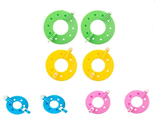 8 Pompon-Hersteller in 4 Größen machen Ball-Pompons, Hobby-Pompons-Kit, Nadel-Bastel-Werkzeug-Kit. Perlenweben von YKKJ