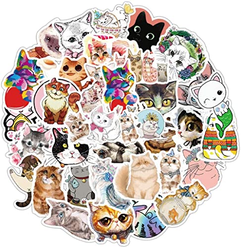 80 Stück Katze Aufkleber Sticker Set ，Vinyl Aufkleber，für DIY Dekoration Scrapbooking Tagebuch Fotoalbum Kalender Notizbuch Hand Konto. von YKKJ