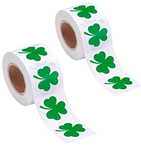 YKKJ 2 Band 1000 Blatt Klee Aufkleber,Shamrock Dekoration Aufkleber für St. Patrick's Day Geschenke Scrapbooking Karten Umschläge YKKJ 2 Band 1000 Blatt Klee Aufkleber,Shamrock Dekoration Aufkleber für St. Patrick's Day Geschenke Scrapbooking Karten Umschläge von YKKJ