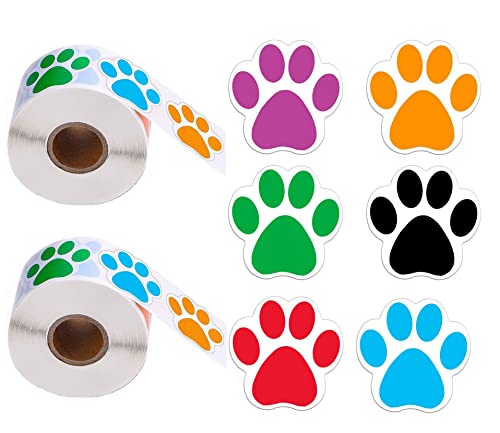 2 Rollen / 1000pcs Bunte Pfotenabdruck Aufklebe ,Bear Paw Print Labels, für Scrapbook Craft, Wandtattoos Dekoration/Pet Gift Bag Food Bag Aufkleber. 2 Rollen / 1000pcs Bunte Pfotenabdruck Aufklebe ,Bear Paw Print Labels, für Scrapbook Craft, Wandtattoos Dekoration/Pet Gift Bag Food Bag Aufkleber. von YKKJ