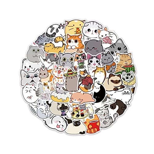 Cute Cat Stickers Pack of 50 Laptop Stickers, Waterproof Vinyl Kawaii Stickers for Water Bottles, Cartoon Cat Sticker for Decoration, Laptop, Luggage, Skateboard, Car, Bike, Phone Case Cute Cat Stickers Pack of 50 Laptop Stickers, Waterproof Vinyl Kawaii Stickers for Water Bottles, Cartoon Cat Sticker for Decoration, Laptop, Luggage, Skateboard, Car, Bike, Phone Case von YKKJ