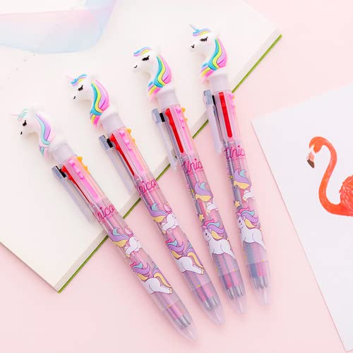 YKKJ Einhorn Kugelschreiber-Set, 4er Pack mit 6-in-1 Retractable Roller Ball Color Kugelschreiber für Office, School, Studenten, Kinder, Geschenk YKKJ Einhorn Kugelschreiber-Set, 4er Pack mit 6-in-1 Retractable Roller Ball Color Kugelschreiber für Office, School, Studenten, Kinder, Geschenk von YKKJ