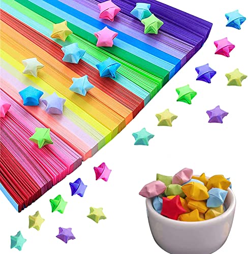 YKKJ Origami Sterne，Sterne Origamipapie，DIY Sterne Papier Streifen，Glitzer Origami-Star-Papier-Set für DIY Handwerk（27 Farben）. von YKKJ