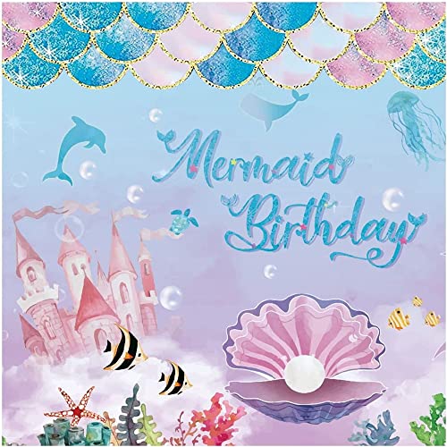 Papierservietten,Meerjungfrau Papierservietten 20 Stück Hochwertige Geburtstag Happy Birthday Papierservietten für Geburtstag Party Deko Papierservietten,Meerjungfrau Papierservietten 20 Stück Hochwertige Geburtstag Happy Birthday Papierservietten für Geburtstag Party Deko von DetonTsai