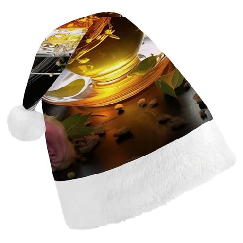 YKLBV Unisex Weihnachtsmütze für Erwachsene, Weihnachtsmannmütze, Geschenk und Dekoration für festliche Anlässe, weich, langlebig von YKLBV