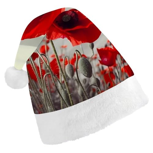 YKLBV Unisex Weihnachtsmütze für Erwachsene, Weihnachtsmannmütze, Geschenk und Dekoration für festliche Anlässe, weich, langlebig von YKLBV
