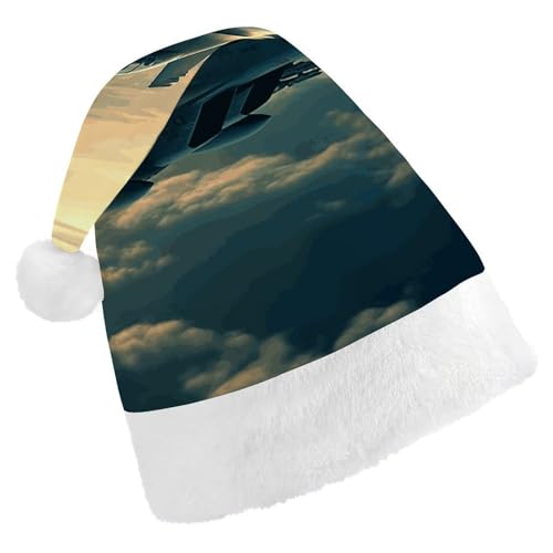 YKLBV Unisex Weihnachtsmütze für Erwachsene, Weihnachtsmannmütze, Geschenk und Dekoration für festliche Anlässe, weich, langlebig von YKLBV