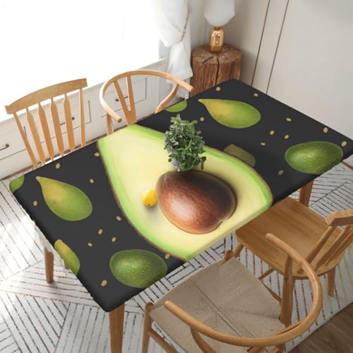 YKLJG Avocado bedruckte Tischdecke, 152 cm, rechteckig, wasserdicht, waschbar, Tischdecken, Schutz für Esstische YKLJG Avocado bedruckte Tischdecke, 152 cm, rechteckig, wasserdicht, waschbar, Tischdecken, Schutz für Esstische von YKLJG