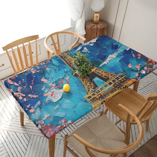 YKLJG Ölgemälde Paris bedruckte Tischdecke, 152 cm, rechteckig, wasserdicht, waschbar, Tischdecken, Schutz für Esstische YKLJG Ölgemälde Paris bedruckte Tischdecke, 152 cm, rechteckig, wasserdicht, waschbar, Tischdecken, Schutz für Esstische von YKLJG
