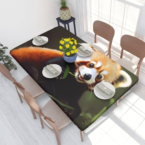 YKLJG Tischdecke, Motiv: Little Red Panda, bedruckt, 122 cm, rechteckig, wasserdicht, waschbar, Tischdecken, Schutz für Esstische YKLJG Tischdecke, Motiv: Little Red Panda, bedruckt, 122 cm, rechteckig, wasserdicht, waschbar, Tischdecken, Schutz für Esstische von YKLJG