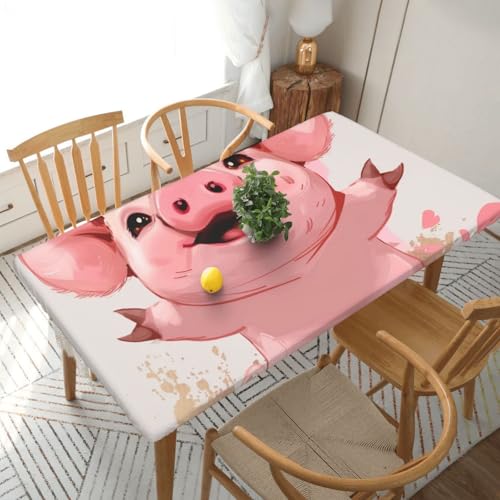 YKLJG Tischdecke, Motiv: niedliche Tiere, bedruckt, 152 cm, rechteckig, wasserdicht, waschbar, Tischdecken, Schutz für Esstische YKLJG Tischdecke, Motiv: niedliche Tiere, bedruckt, 152 cm, rechteckig, wasserdicht, waschbar, Tischdecken, Schutz für Esstische von YKLJG