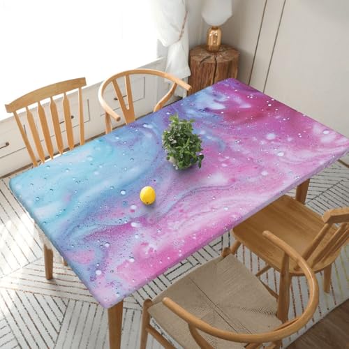YKLJG Tischdecke, bedruckt, 76 x 152 cm, rechteckig, wasserdicht, waschbar, Tischdecke für Esstische, Blau / Rosa / Violett YKLJG Tischdecke, bedruckt, 76 x 152 cm, rechteckig, wasserdicht, waschbar, Tischdecke für Esstische, Blau / Rosa / Violett von YKLJG