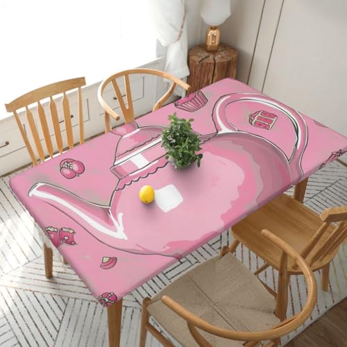 YKLJG Tischdecke, bedruckt, Motiv Teekanne, 76 x 152 cm, rechteckig, wasserdicht, waschbar, Tischdecken, Schutz für Esstische YKLJG Tischdecke, bedruckt, Motiv Teekanne, 76 x 152 cm, rechteckig, wasserdicht, waschbar, Tischdecken, Schutz für Esstische von YKLJG