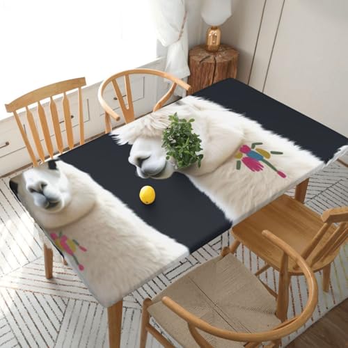 YKLJG Tischdecke mit Alpaka-Lama-Druck, 152 cm, rechteckig, wasserdicht, waschbar, Tischdecken, Schutz für Esstische, 76 x 152 cm YKLJG Tischdecke mit Alpaka-Lama-Druck, 152 cm, rechteckig, wasserdicht, waschbar, Tischdecken, Schutz für Esstische, 76 x 152 cm von YKLJG