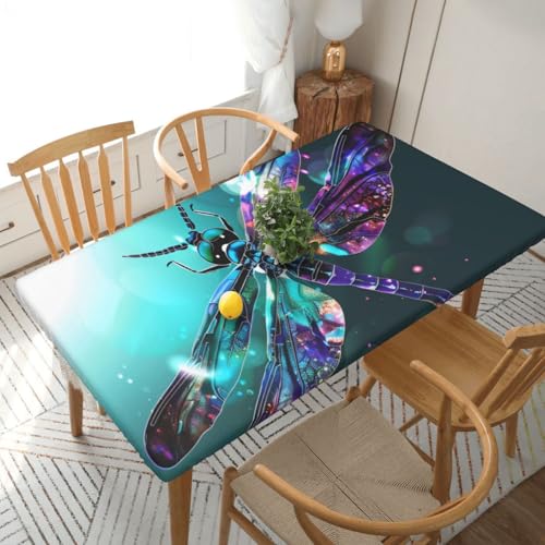 YKLJG Tischdecke mit Galaxie-Libellen-Druck, 152 cm, rechteckig, wasserdicht, waschbar, Tischdecken, Schutz für Esstische, 76 x 152 cm YKLJG Tischdecke mit Galaxie-Libellen-Druck, 152 cm, rechteckig, wasserdicht, waschbar, Tischdecken, Schutz für Esstische, 76 x 152 cm von YKLJG