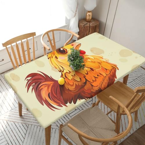 YKLJG Tischdecke mit Huhn-Motiv, bedruckt, 152 cm, rechteckig, wasserdicht, waschbar, Tischdecke für Esstische YKLJG Tischdecke mit Huhn-Motiv, bedruckt, 152 cm, rechteckig, wasserdicht, waschbar, Tischdecke für Esstische von YKLJG