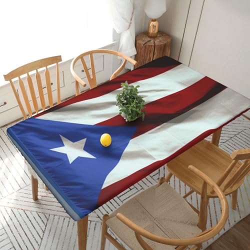 YKLJG Tischdecke mit Puerto Rico-Flagge, bedruckt, 76 x 152 cm, rechteckig, wasserdicht, waschbar, Tischdecken, Schutz für Esstische YKLJG Tischdecke mit Puerto Rico-Flagge, bedruckt, 76 x 152 cm, rechteckig, wasserdicht, waschbar, Tischdecken, Schutz für Esstische von YKLJG