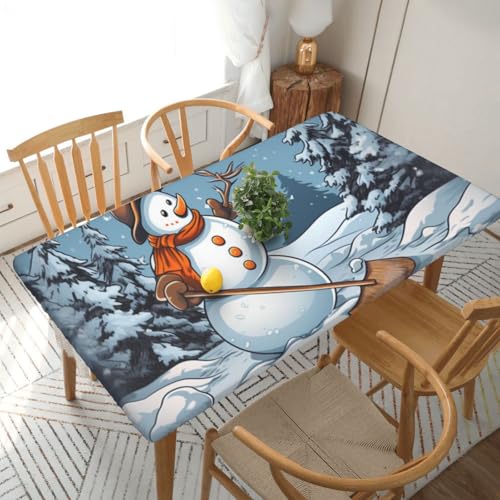 YKLJG Tischdecke mit Schneemann-Motiv, 152 cm, rechteckig, wasserdicht, waschbar, Tischdecken für Esstische YKLJG Tischdecke mit Schneemann-Motiv, 152 cm, rechteckig, wasserdicht, waschbar, Tischdecken für Esstische von YKLJG