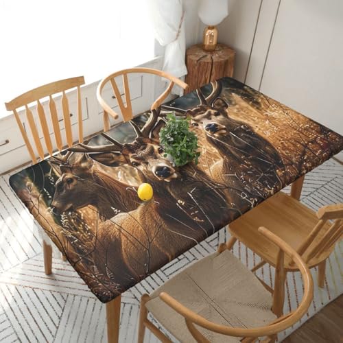 YKLJG Tischdecke mit Wildtiermotiven, bedruckt, 152 cm, rechteckig, wasserdicht, waschbar, Tischdecke für Esstische YKLJG Tischdecke mit Wildtiermotiven, bedruckt, 152 cm, rechteckig, wasserdicht, waschbar, Tischdecke für Esstische von YKLJG