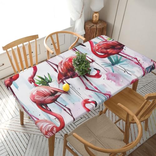 YKLJG Tischdecke mit niedlichem Flamingo-Muster, 152 cm, rechteckig, wasserdicht, waschbar, Tischdecken, Schutz für Esstische, 76 x 152 cm YKLJG Tischdecke mit niedlichem Flamingo-Muster, 152 cm, rechteckig, wasserdicht, waschbar, Tischdecken, Schutz für Esstische, 76 x 152 cm von YKLJG