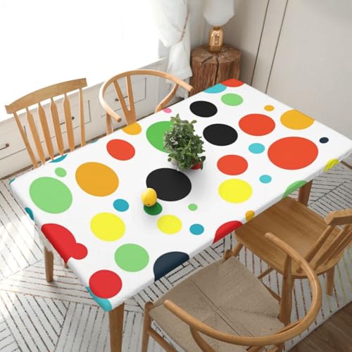 YKLJG Twister Tischdecke mit Punktemuster, 152 cm, rechteckig, wasserdicht, waschbar, Tischdecken, Schutz für Esstische, 76 x 152 cm YKLJG Twister Tischdecke mit Punktemuster, 152 cm, rechteckig, wasserdicht, waschbar, Tischdecken, Schutz für Esstische, 76 x 152 cm von YKLJG