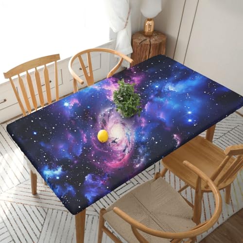 YKLJG Universe Tischdecke, Motiv: Galaxie, Sterne, Weltraum, 152 cm, rechteckig, wasserdicht, waschbar, Tischdecken, Schutz für Esstische YKLJG Universe Tischdecke, Motiv: Galaxie, Sterne, Weltraum, 152 cm, rechteckig, wasserdicht, waschbar, Tischdecken, Schutz für Esstische von YKLJG