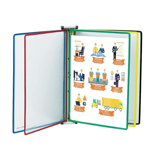 10 Display-Taschen, A4-Poster-Flip-Book-Display-Regal, Desktop-Flip-Display-Ordner, for die Aufbewahrung von A4-Dokumenten im Büro/Lager00 von YKMYXZ
