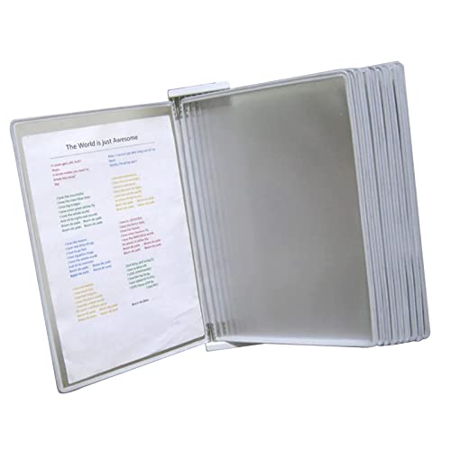 10 doppelseitige Tafeln, wandmontiertes Referenzsystem im A4-Letter-Format, for Büros, Werkstätten, Ausstellungshallen, Hotelempfänge(Grey) von YKMYXZ