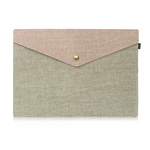 A4/A5 Dokumententasche, Leinen, Filz, Aktentasche, Papierhalter, Aktenordner, einfacher tragbarer Organizer, Studenten, Schreibwaren, 2 Stück(Army Green S) von YKMYXZ