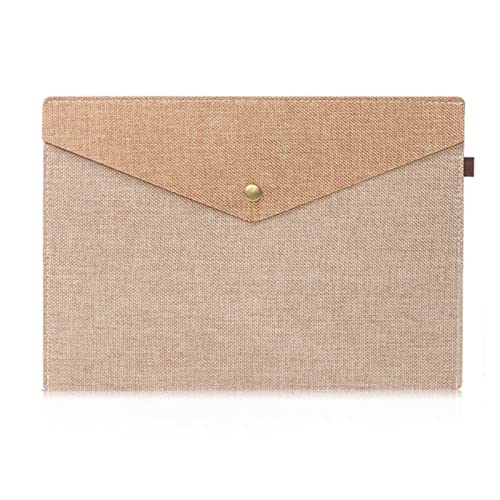 A4/A5 Dokumententasche, Leinen, Filz, Aktentasche, Papierhalter, Aktenordner, einfacher tragbarer Organizer, Studenten, Schreibwaren, 2 Stück(Beige S) von YKMYXZ
