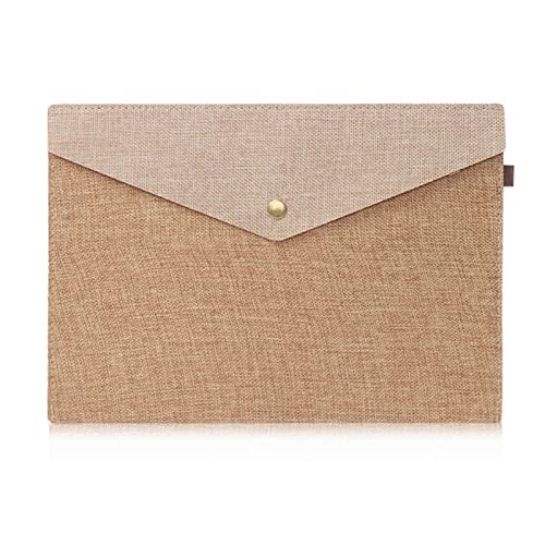 A4/A5 Dokumententasche, Leinen, Filz, Aktentasche, Papierhalter, Aktenordner, einfacher tragbarer Organizer, Studenten, Schreibwaren, 2 Stück(Coffee L) von YKMYXZ