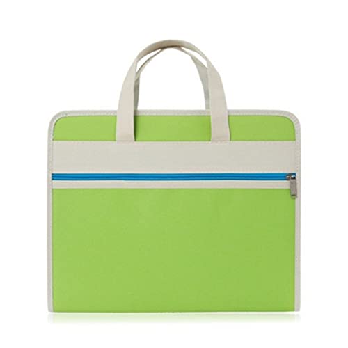Akkordeon-Akten-Organizer, Oxford-Canvas, Fächermappen, 13 Taschen mit farbigen Etiketten, Griff, tragbare Dokumententasche, Akten-Organizer(Green) von YKMYXZ