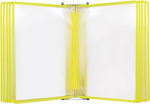 An der Wand montierter Aktenhalter, Flip-Chart-Ständer, magnetischer Dokumentenhalter im A4-Letter-Papierformat, an der Wand montierter Aktenhalter(Yellow) von YKMYXZ