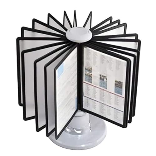 Desktop-Referenzsystem, 20 doppelseitige Panels, 40 Blatt Kapazität, Katalog-Präsentationsständer, for Büro-/Heimpräsentation und Aufbewahrung von A4-Dokumenten, platzsparend(Grey) von YKMYXZ