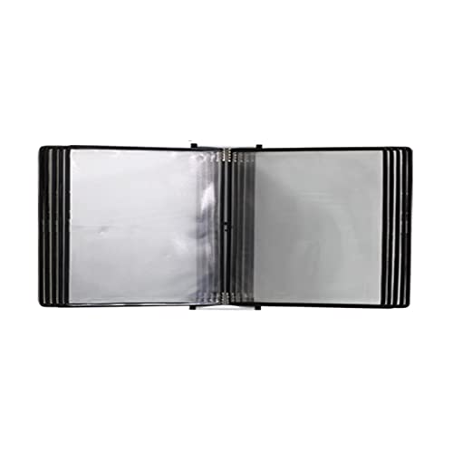 Katalog-Präsentationsständer, Wand-Referenzorganisator mit 10 Fächern, mit leicht zu ladenden Taschen, wandmontiertes Nachschlagesystem mit 20 Blatt Kapazität, A4-Letter-Format(Black) von YKMYXZ