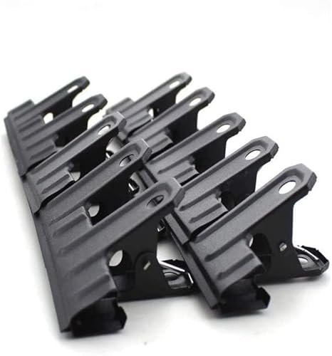 Metallklammern, 10 Stück große Bulldog-Clips, Scharnierclip aus Metall und Edelstahl, 50 mm Metallklammern, 10 Stück große Bulldog-Clips, Scharnierclip aus Metall und Edelstahl, 50 mm von YKMYXZ