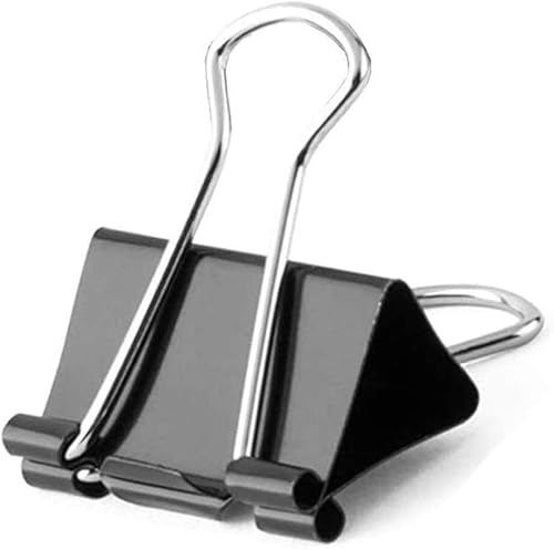 Metallklammern, Büroklammern, Bulldog-Clips, Metallscharnier-Clip, 32 mm, schwarzer Ordner for Fotos, Home-Office-Zubehör Metallklammern, Büroklammern, Bulldog-Clips, Metallscharnier-Clip, 32 mm, schwarzer Ordner for Fotos, Home-Office-Zubehör von YKMYXZ