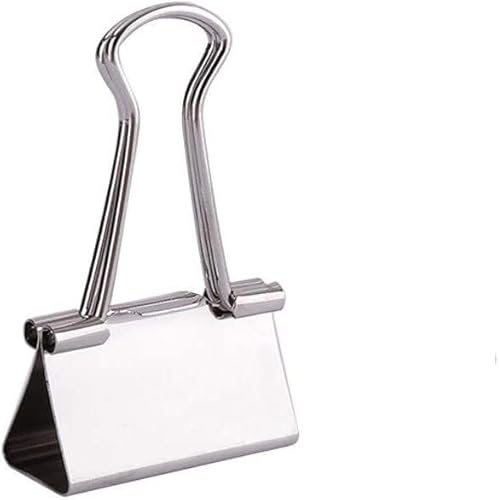 Metallklammern, Büroklammern Bulldog Clips Metall Scharnier Clip for Fotografien Fotos Home Office Supplies(19mm*40pcs) von YKMYXZ