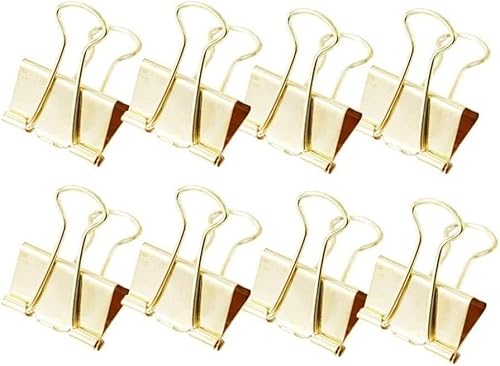 Metallklammern, Büroklammern Bulldog Clips Metall Scharnier Clip for Fotografien Fotos Home Office Supplies(32mm*24 pcs) von YKMYXZ