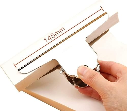 Metallklammern, Extra große Bulldog-Clips, Scharnierclip aus Metall und Edelstahl, Ordnerbinder, 145 mm(145mm*6pcs) von YKMYXZ
