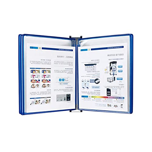 Nachschlagesystem zur Wandmontage mit 5 doppelseitigen Paneelen – Anzeigesystem im A4-Letter-Format – Nachschlageorganisator mit einer Kapazität von 10 Blatt(Blue) von YKMYXZ