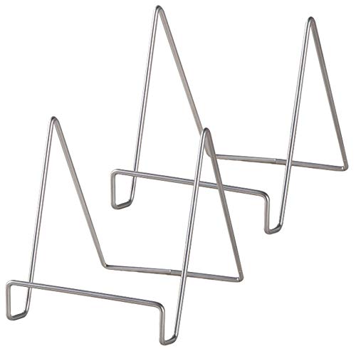 Plattenständer， 2er-Packung Eisen-Staffelei-Plattenhalter-Display-Snds-Mel-Rahmenhalter for Fotorahmen, Kunstwerk-Display-Snd, Uhr, orative Tellerschale von YKMYXZ