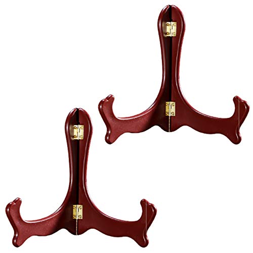 Plattenständer， Ausstellungsständer, 2er-Pack, Kunstharz-Ausstellungsständer, Staffelei-Plattenständer, Fotohalter-Ausstellungsständer for die Präsentation zu Hause(Bruin,16cm) von YKMYXZ