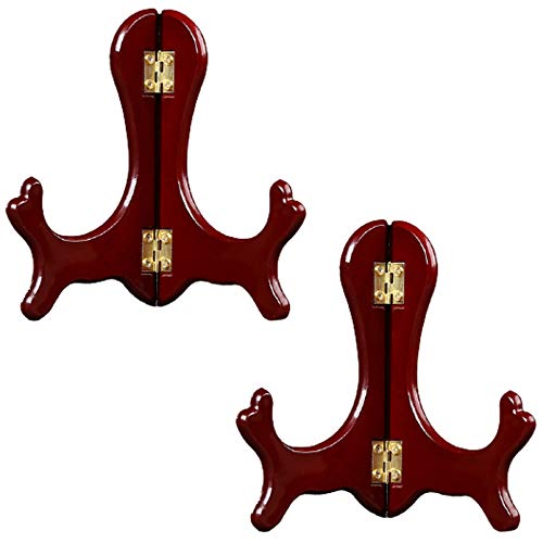 Plattenständer， Ausstellungsständer, 2er-Pack, Kunstharz-Ausstellungsständer, Staffelei-Plattenständer, Fotohalter-Ausstellungsständer for die Präsentation zu Hause(Red,12.5cm) von YKMYXZ