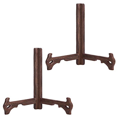 Plattenständer， Displayständer 2er Set Display Snd Teller,Halter Staffelei,Holzbild,Rahmen,Schüssel Foto(4inch) von YKMYXZ