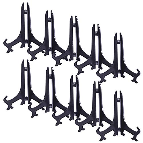 Plattenständer， Staffeleien oder Tellerhalter aus Kunststoff for Präsentieren von Bildern anderen Gegenständen bei Hochzeiten, Hausansprachen, Geburtstagen, Feiern, Tellerständern(Black,8inch) von YKMYXZ