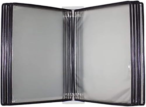 Wandmontierter Aktenhalter, Dokumentenhalter A4 Schwarz mit 10 Feldern und 20 Taschen 35 * 24 * 8 cm(A) von YKMYXZ