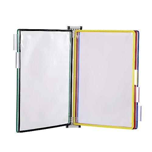 Wandmontiertes Präsentationssystem, mit 5 A4-Papiertaschen, Aktenorganisator for den Schreibtisch, Katalog-Präsentationsständer aus PVC und Metall, einfach zu installieren Wandmontiertes Präsentationssystem, mit 5 A4-Papiertaschen, Aktenorganisator for den Schreibtisch, Katalog-Präsentationsständer aus PVC und Metall, einfach zu installieren von YKMYXZ